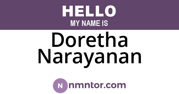 Doretha Narayanan