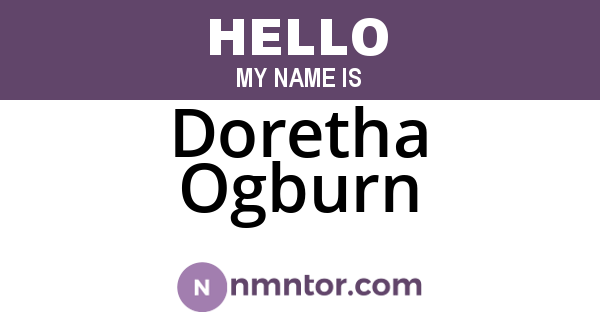 Doretha Ogburn