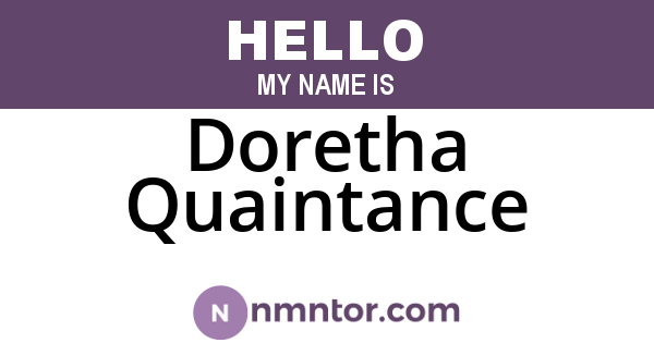 Doretha Quaintance