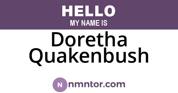 Doretha Quakenbush