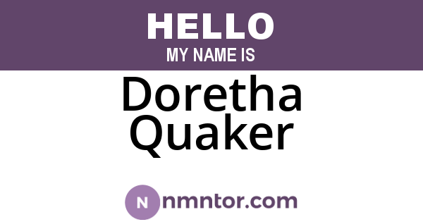 Doretha Quaker