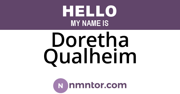 Doretha Qualheim
