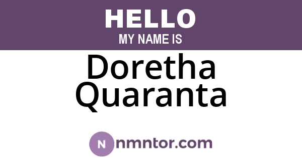 Doretha Quaranta
