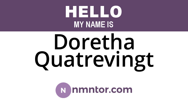 Doretha Quatrevingt