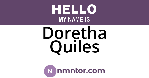 Doretha Quiles
