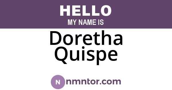 Doretha Quispe