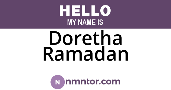 Doretha Ramadan