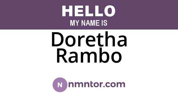 Doretha Rambo