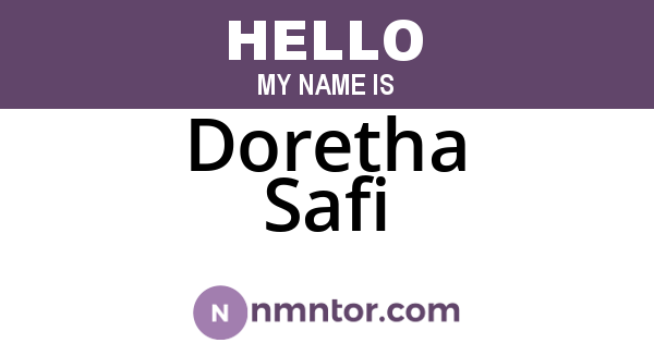Doretha Safi