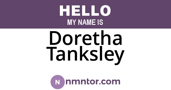 Doretha Tanksley