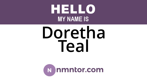 Doretha Teal