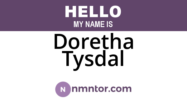 Doretha Tysdal