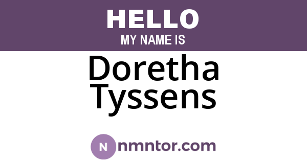 Doretha Tyssens