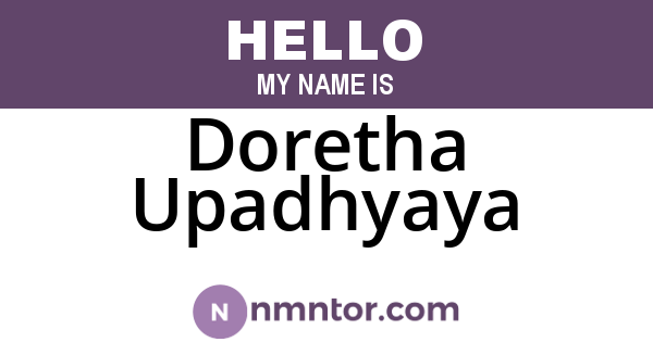 Doretha Upadhyaya