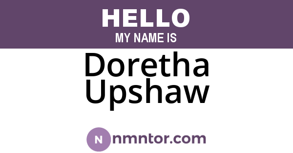 Doretha Upshaw