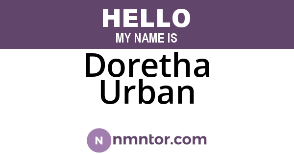 Doretha Urban