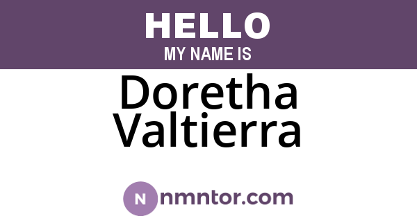 Doretha Valtierra