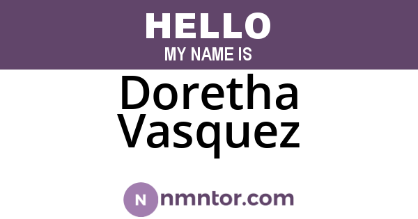 Doretha Vasquez