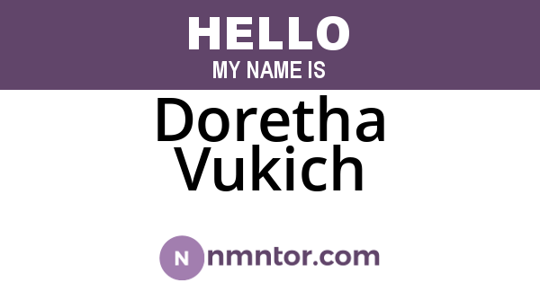 Doretha Vukich