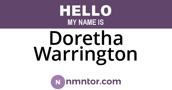 Doretha Warrington