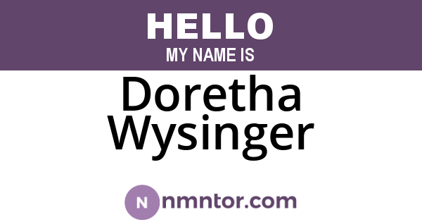 Doretha Wysinger