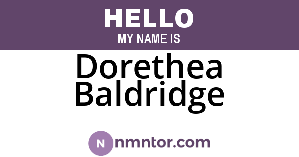 Dorethea Baldridge