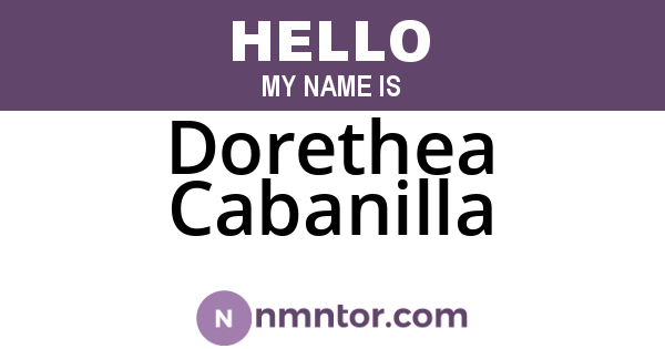 Dorethea Cabanilla