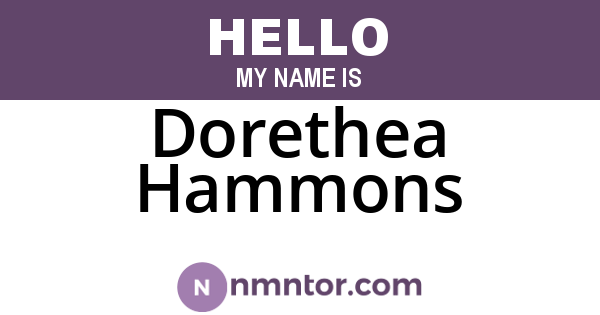 Dorethea Hammons