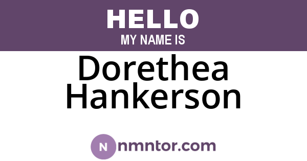Dorethea Hankerson