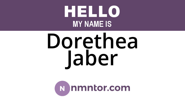 Dorethea Jaber