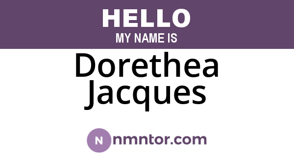 Dorethea Jacques