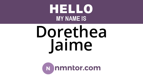Dorethea Jaime