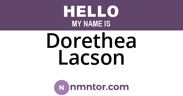 Dorethea Lacson