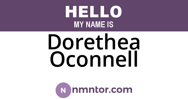 Dorethea Oconnell