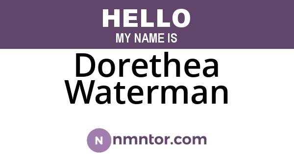 Dorethea Waterman