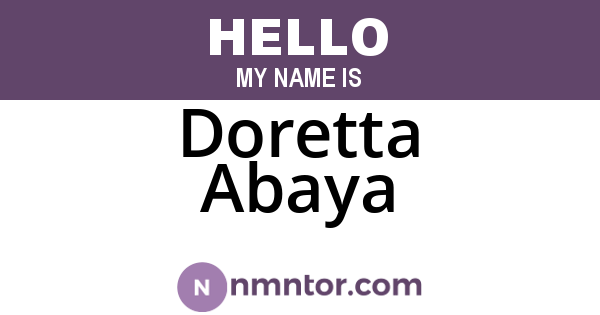 Doretta Abaya