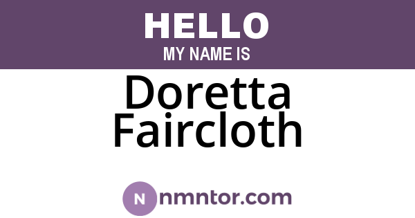 Doretta Faircloth