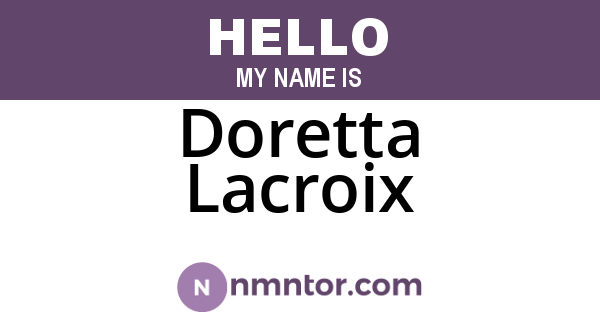Doretta Lacroix