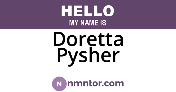 Doretta Pysher