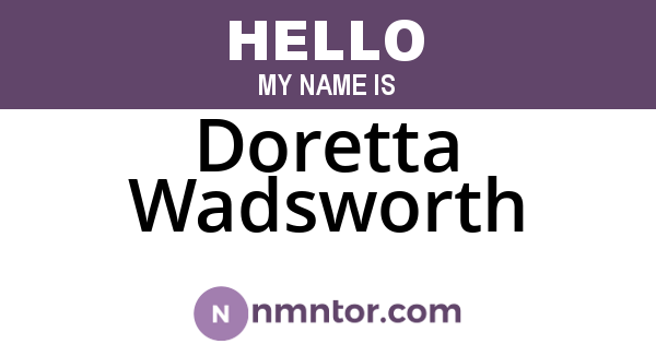 Doretta Wadsworth