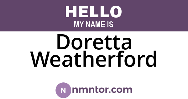 Doretta Weatherford