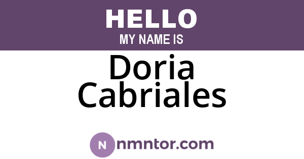 Doria Cabriales