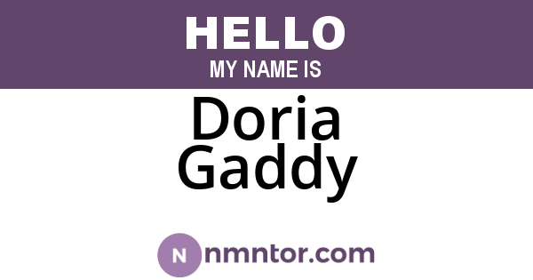 Doria Gaddy