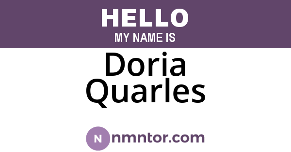 Doria Quarles