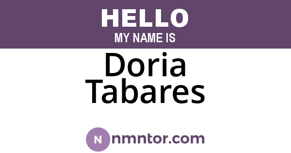 Doria Tabares