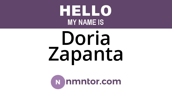 Doria Zapanta