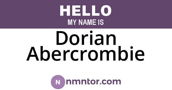 Dorian Abercrombie