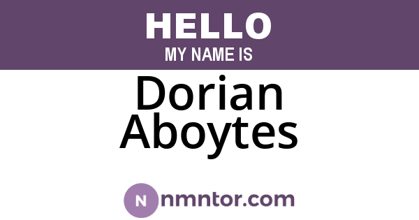 Dorian Aboytes