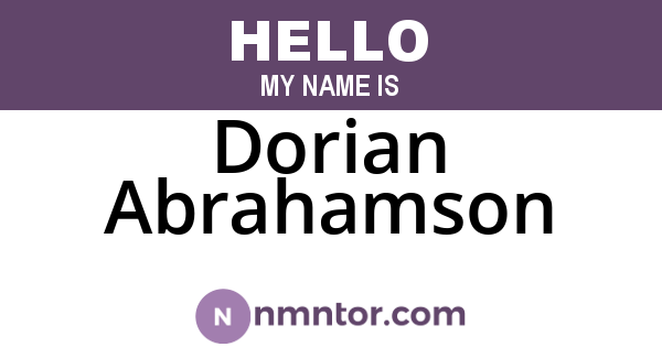 Dorian Abrahamson