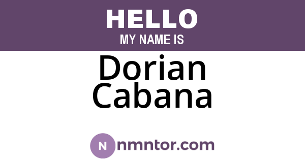 Dorian Cabana